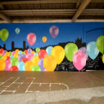 RÊVE, (D)ECOL(L)E : Fresque réalisée par Little Beaux-Arts, l'artiste Big Ben et les eleves de CE1 de l'Ecole Lumière. 2021 Fresque réalisée par Big Ben et Little Beaux-Arts. Ecole Lumière